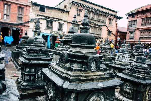 Kathmandu Nepal August 2018 Ansicht Der Schwarzen Stupa Befindet Sich — Stockfoto