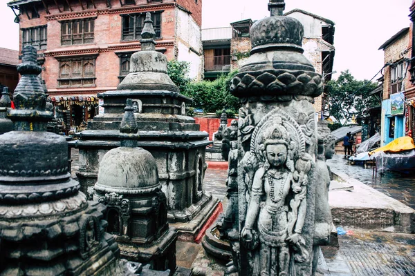 Kathmandu Nepal Augustus 2018 Weergave Van Zwarte Stoepa Gelegen Top — Stockfoto
