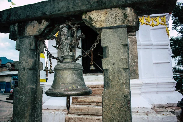 Kathmandu Nepal Agosto 2018 Veduta Una Campana Sacra Tempio Delle — Foto Stock