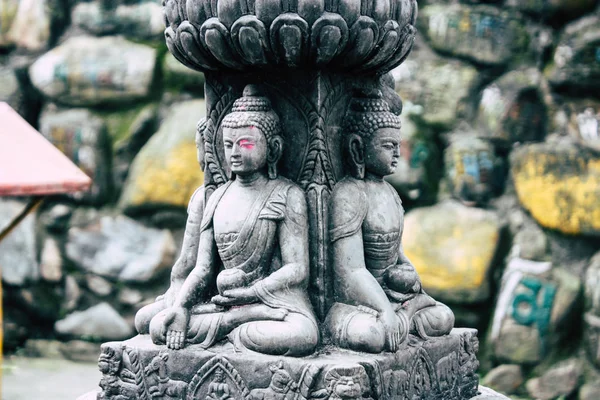 Kathmandu Nepal Agosto 2018 Veduta Del Volto Buddha Tempio Delle — Foto Stock