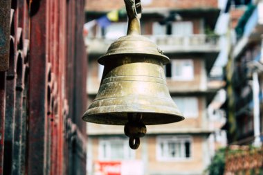 Katmandu Nepal 24 Ağustos 2018 Shree Gha Stupa tapınağın görünümünü bulunan Naghal bölgesinde sabah Kathmandu Thamel ve Durbar Meydanı arasında