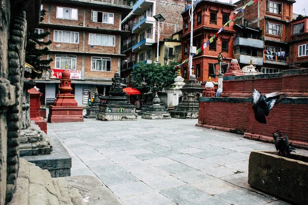 Katmandu Nepál 2018 Augusztus Tekintettel Shree Gha Sztúpa Templom Található — Stock Fotó