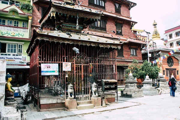 Katmandu Nepal Ağustos 2018 Shree Gha Stupa Tapınağın Görünümünü Bulunan — Stok fotoğraf