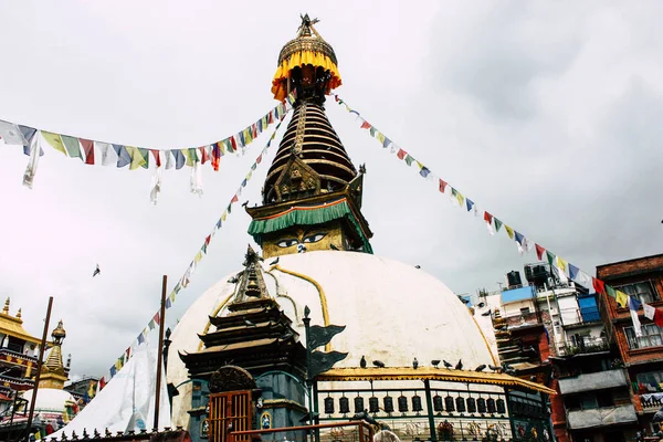 Катманду Непал Август 2018 Вид Храм Шри Гха Ступа Расположенный — стоковое фото