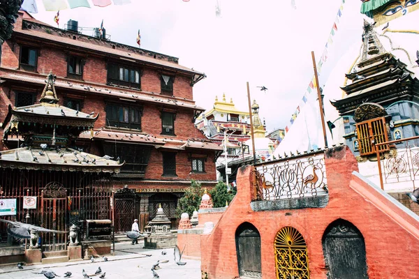 Katmandú Nepal Agosto 2018 Vista Del Templo Shree Gha Stupa — Foto de Stock