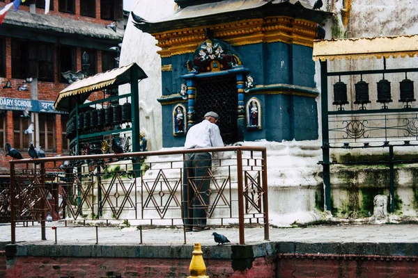 Kathmandu Nepal Agosto 2018 Vista Templo Shree Gha Stupa Localizado — Fotografia de Stock