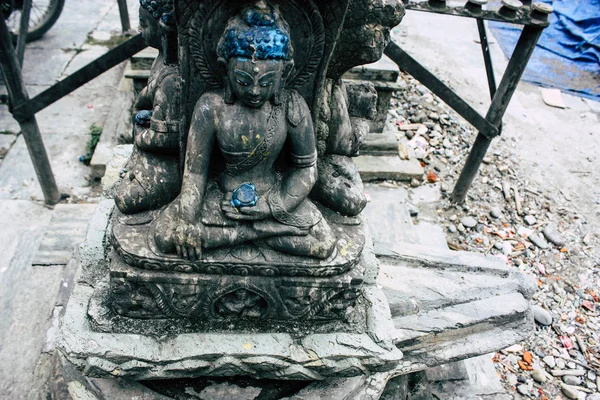 Katmandu Nepál 2018 Augusztus Tekintettel Shree Gha Sztúpa Templom Található — Stock Fotó