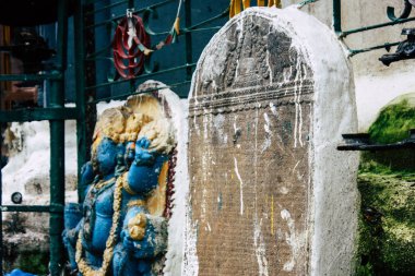 Katmandu Nepal 24 Ağustos 2018 Shree Gha Stupa tapınağın görünümünü bulunan Naghal bölgesinde sabah Kathmandu Thamel ve Durbar Meydanı arasında