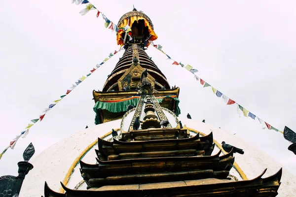 Kathmandu Nepal Augustus 2018 Weergave Van Shree Gha Stupa Tempel — Stockfoto