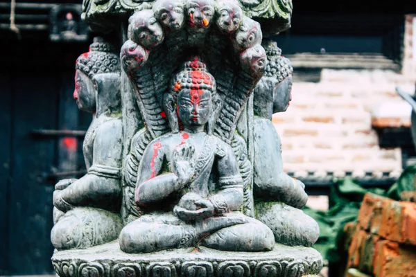 Katmandú Nepal Agosto 2018 Vista Del Templo Shree Gha Stupa —  Fotos de Stock