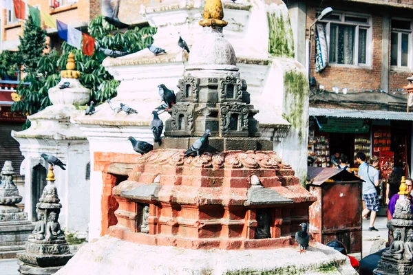 Katmandú Nepal Agosto 2018 Vista Del Templo Shree Gha Stupa — Foto de Stock