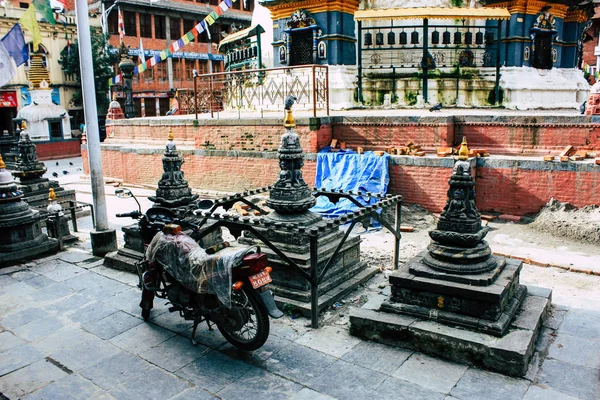 Katmandú Nepal Agosto 2018 Vista Del Templo Shree Gha Stupa —  Fotos de Stock