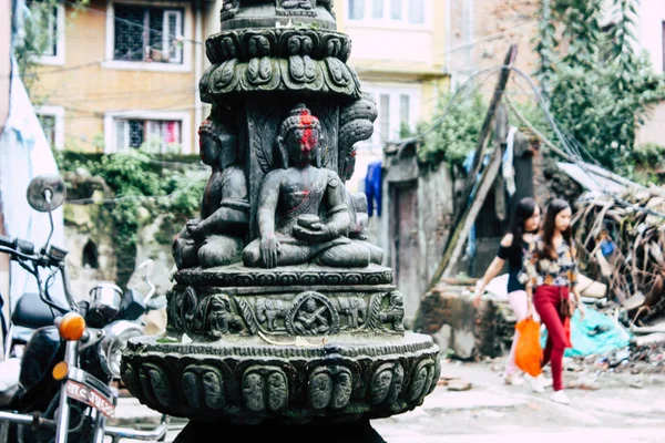 Kathmandu Nepal Sierpień 2018 Widok Świątyni Stupa Gha Shree Znajduje — Zdjęcie stockowe