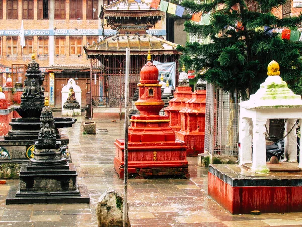 Kathmandu Nepal Agosto 2018 Vista Templo Shree Gha Stupa Localizado — Fotografia de Stock