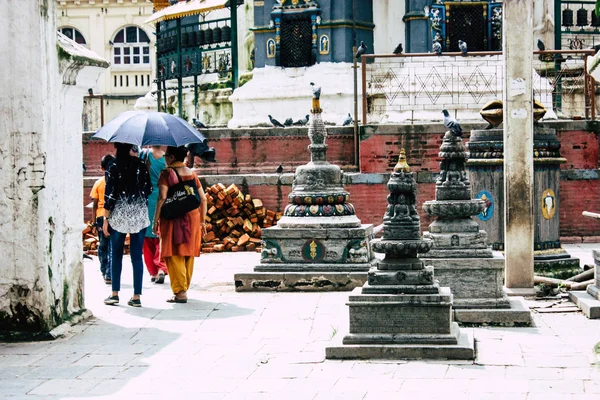 Katmandú Nepal Agosto 2018 Vista Del Templo Shree Gha Stupa —  Fotos de Stock