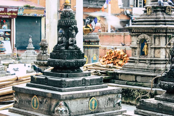 加德满都尼泊尔2018年8月24日什里 Gha 寺位于加德满都 Thamel 和杜巴广场之间 Naghal 区的视图 — 图库照片