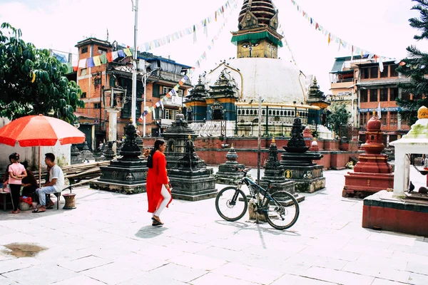 Kathmandu Nepal August 2018 View Shree Gha Stupa Temple Located — Stock Photo, Image