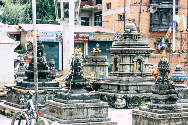 Kathmandu Nepal Agosto 2018 Vista Templo Shree Gha Stupa Localizado — Fotografia de Stock