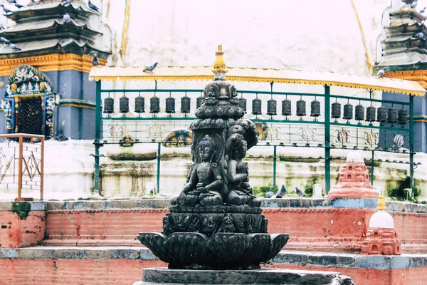 Kathmandu Nepal Sierpień 2018 Widok Świątyni Stupa Gha Shree Znajduje — Zdjęcie stockowe