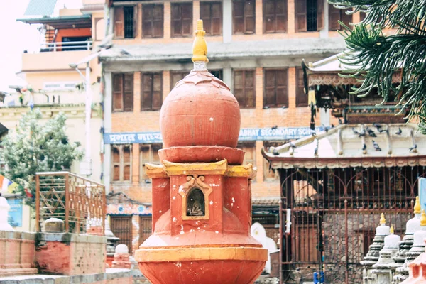 Katmandú Nepal Agosto 2018 Vista Del Templo Shree Gha Stupa —  Fotos de Stock