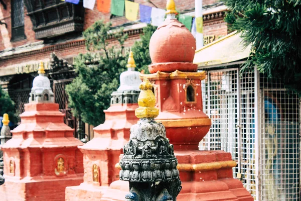 Katmandú Nepal Agosto 2018 Vista Del Templo Shree Gha Stupa — Foto de Stock