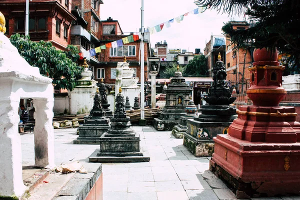 Kathmandu Nepal Agosto 2018 Vista Templo Shree Gha Stupa Localizado — Fotografia de Stock