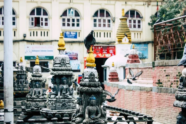 Kathmandu Nepal August 2018 View Shree Gha Stupa Temple Located — Stock Photo, Image