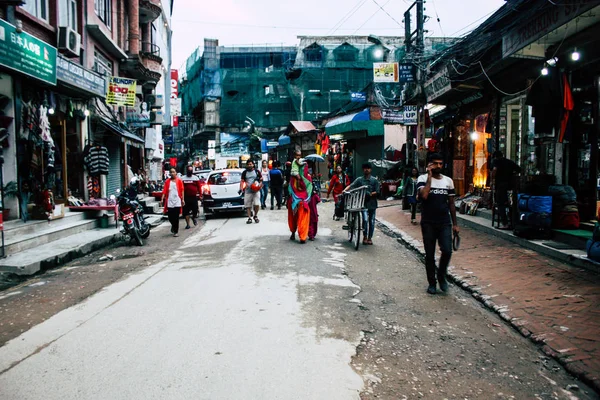 Kathmandu Nepal August 2018 View Unknowns People Walking Durbar Street — Stock Photo, Image