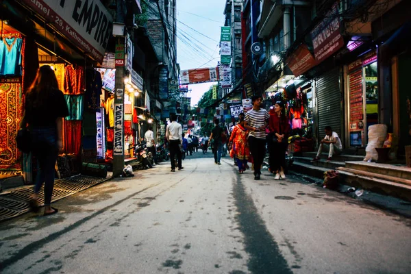 Katmandu Nepal Ağustos 2018 Durbar Sokakta Naghal District Kathmandu Sabah — Stok fotoğraf