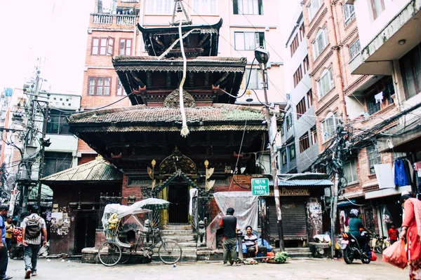 Kathmandu Nepal August 2018 View Unknown People Walking Durbar Street — стоковое фото