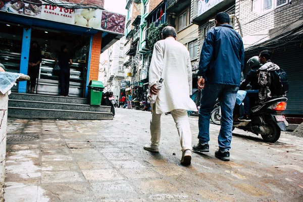 Kathmandu Nepal August 2018 View Unknowns People Walking Durbar Street — Stock Photo, Image