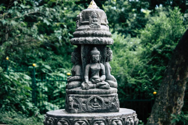 Kathmandu Nepal Agosto 2018 Veduta Del Tempio Situato Fondo Tempio — Foto Stock