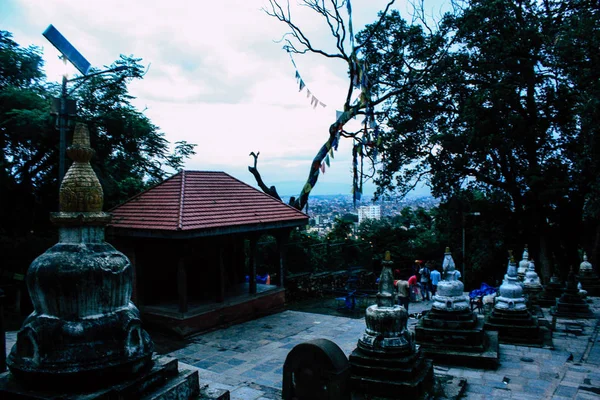 Катманду Непал Серпня 2018 Вигляд Храму Громад Розташована Нижній Частині — стокове фото