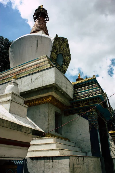 Kathmandu Nepal August 2018 Ansicht Des Tempels Fuß Des Affentempels — Stockfoto