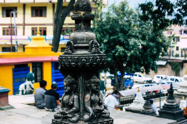Katmandu Nepál 2018 Augusztus Tekintettel Templom Monkey Temple Swayambhunath Kerületben — Stock Fotó