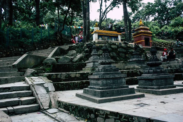 Катманду Непал Серпня 2018 Вигляд Храму Громад Розташована Нижній Частині — стокове фото