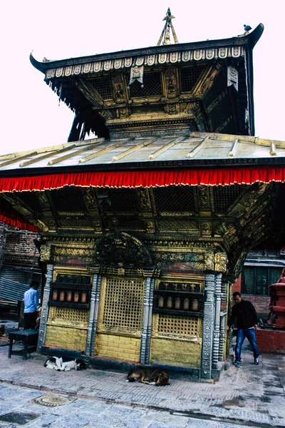 Katmandou Népal Août 2018 Vue Temple Situé Sommet Temple Des — Photo