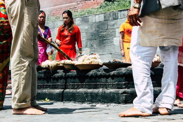Kathmandu Nepal Augusti 2018 Visa Okända Hinduiska Människor Att Göra — Stockfoto