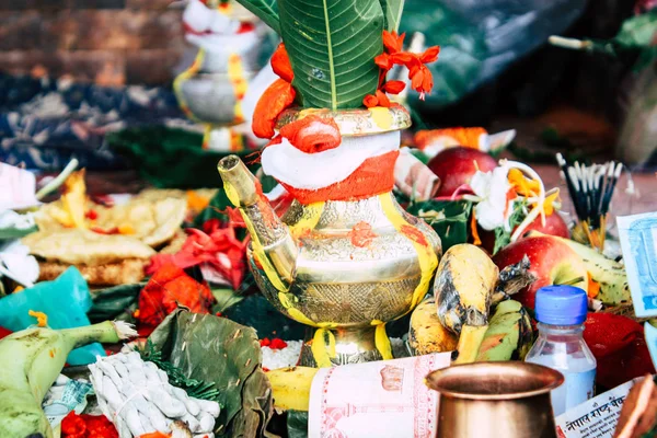 Kathmandu Nepal Agosto 2018 Primo Piano Vari Oggetti Una Cerimonia — Foto Stock