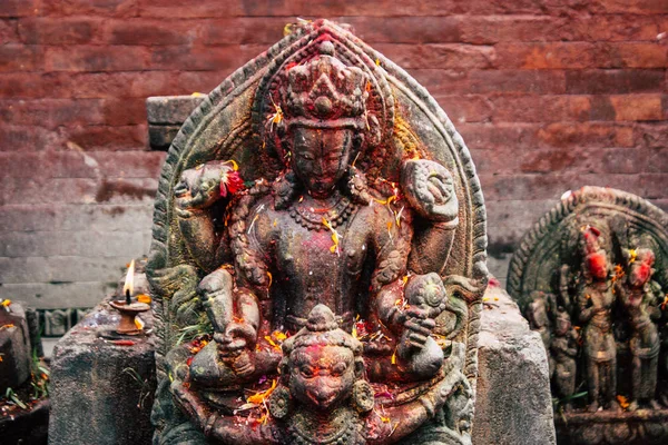 Kathmandu Nepal August 2018 Closeup Place Worship Pashupatinath Temple Morning — Stock Photo, Image