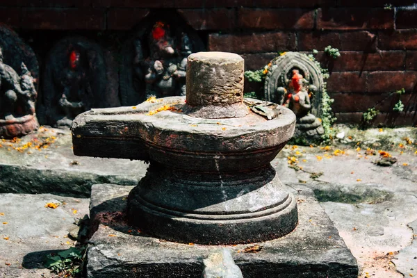 Катманду Непал Серпня 2018 Крупним Планом Місцем Поклоніння Всередині Храму — стокове фото