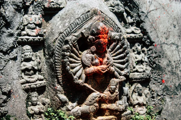 Kathmandu Nepal Augusti 2018 Närbild Plats För Tillbedjan Inne Pashupatinath — Stockfoto