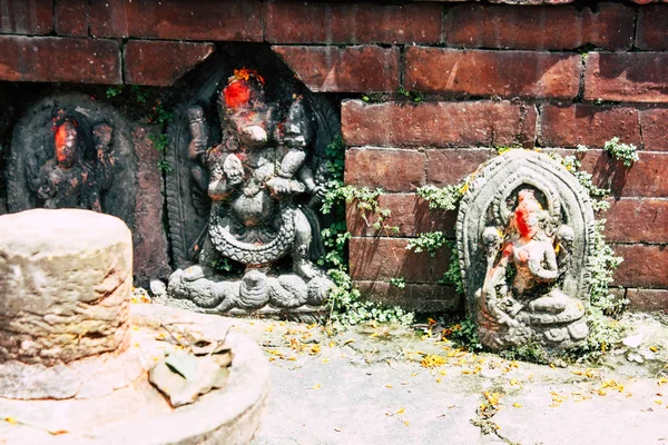 Катманду Непал Август 2018 Крупный План Места Поклонения Храме Пашупатинатхи — стоковое фото