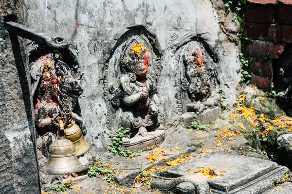 Kathmandu Nepal August 2018 Closeup Place Worship Pashupatinath Temple Morning — Stock Photo, Image