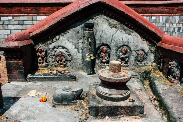 Kathmandu Nepal Augusti 2018 Närbild Plats För Tillbedjan Inne Pashupatinath — Stockfoto