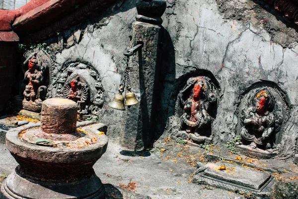 Katmandou Népal Août 2018 Gros Plan Lieu Culte Intérieur Temple — Photo