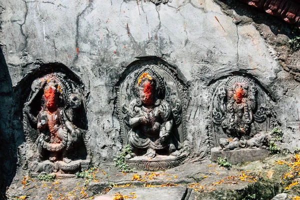 Κατμαντού Νεπάλ Αυγούστου 2018 Closeup Ενός Τόπου Λατρείας Στο Εσωτερικό — Φωτογραφία Αρχείου