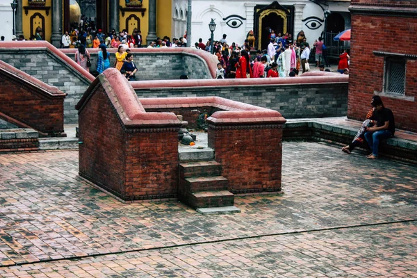 Kathmandu Nepal Agosto 2018 Encerramento Lugar Culto Dentro Templo Pashupatinath — Fotografia de Stock