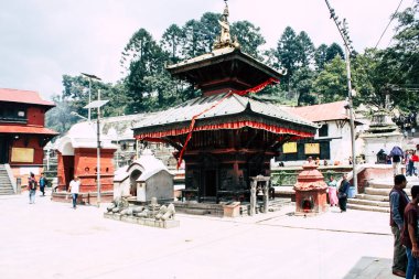  Katmandu Nepal 27 Ağustos 2018 görüş sabahleyin Pashupatinath Tapınağı