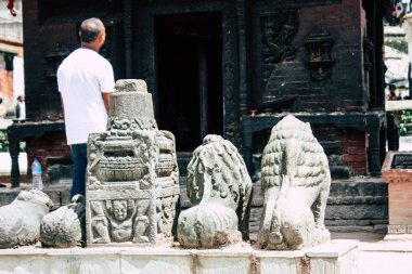  Katmandu Nepal 27 Ağustos 2018 görüş sabahleyin Pashupatinath Tapınağı